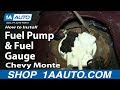 How to Replace Fuel Pump Sending Unit 2000-05 Chevy Monte Carlo