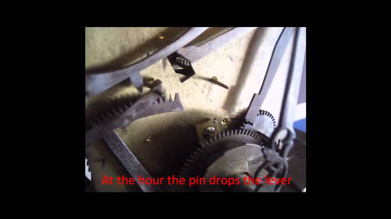 Longcase clock striking