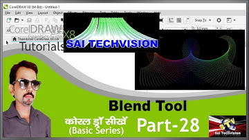 How to use Blend Tool in CorelDraw X8 in Hindi (Basic Series) Part-28