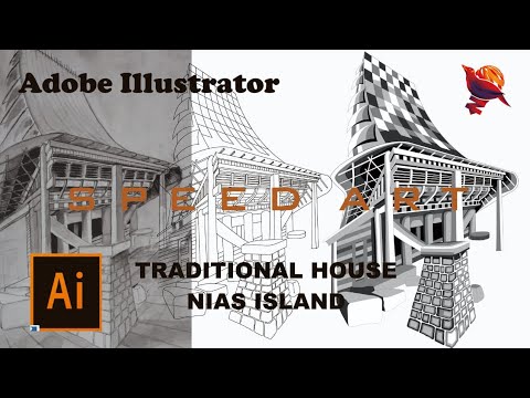 Speed Art Rumah Adat Nias Tutorial Vector Part 2 Adobe Speed Art Rumah Adat Nias Tutorial Vector Part 2 Adobe