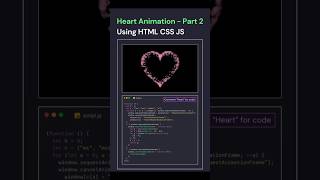This Animated Heart Is Made With Pure HTML &amp; CSS ❤️ #shorts #heart #html #css #js #love