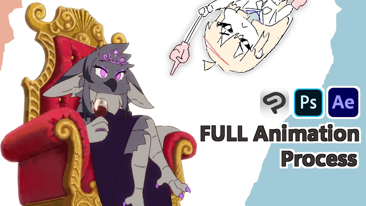 Animation Process – Owl queen( Storyboard → Final ) Clip studio paint ...
