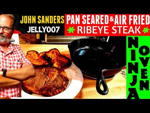 pan-seared-|-air-fried-steak-|-cast-iron-skillet-|-ninja-air-fry-toaster-oven-or-breville-bsoa