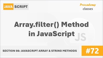 #72 The Array.filter() Method | Array & String Methods | A Complete Modern JavaScript Course