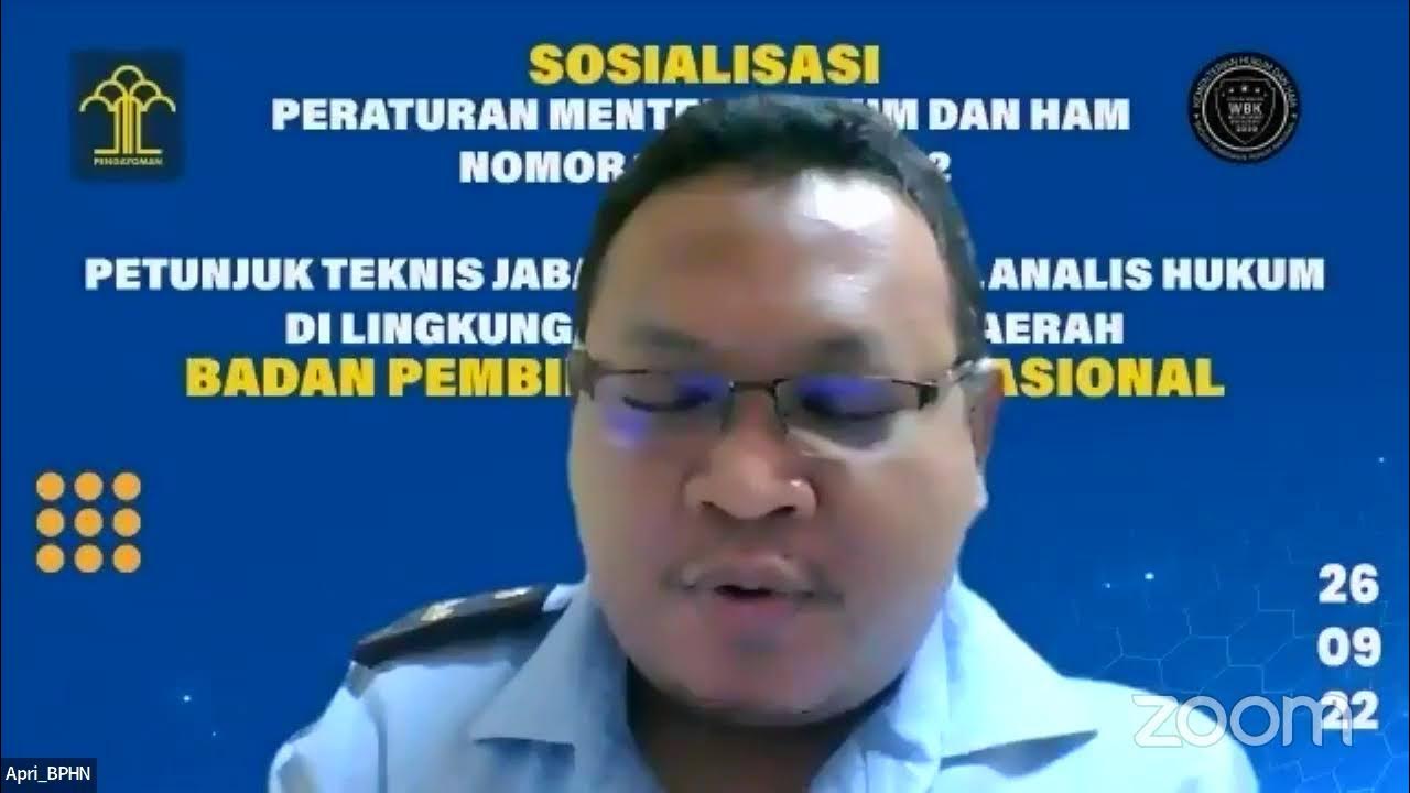 Sosialisasi permenkumham nomor 16 tahun 2022 tentang petunjuk teknis jf