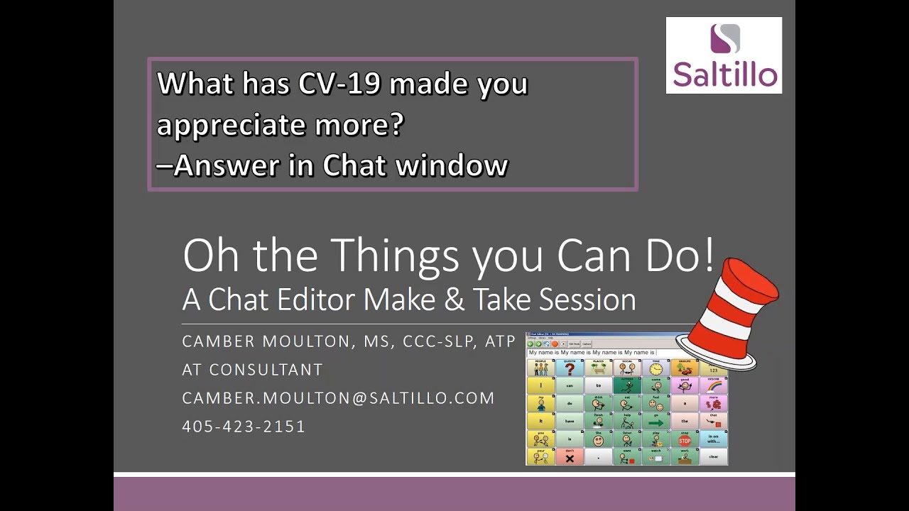 Oh the Things You Can Do! A ChatEditor™ Make & Take Session