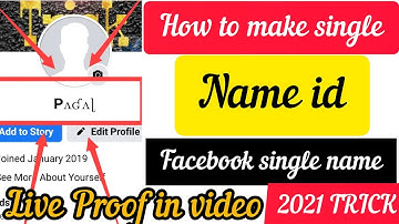 How to create  single name on facebook 2021| New trick to make single facebook id name|2021Alltrick