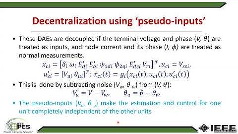 Dynamic Estimation and Control of Power System