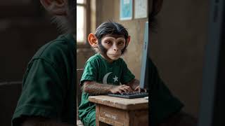 The poor Pakistani Monkey who becomes an App developer. Part 1. #shorts #motivational #ai #viral