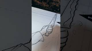 Inking a comic #comicartwork #comicbookart  #comicart #comicartist