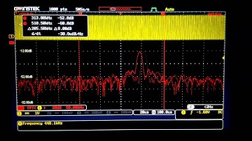 GW Instek GDS-1000B oscilloscope shows fast response in the FFT mode