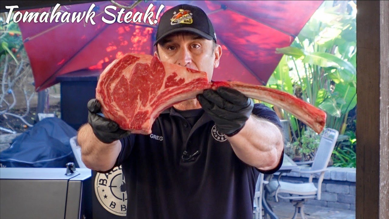 The Best Way To Cook A Tomahawk Ribeye! | How To Cook a Cowboy Cut Steak On A Pellet Grill