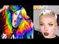 Best Viral Rainbow Colorful Hair Tutorials Transformations 2019