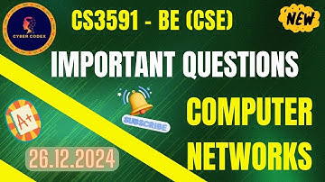 CS3591 - Computer Networks Important Questions in Tamil |B.E-CSE(R-2021)|Anna University Exam(26.12)