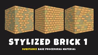 Stylized brick 1 - Substance procedural material