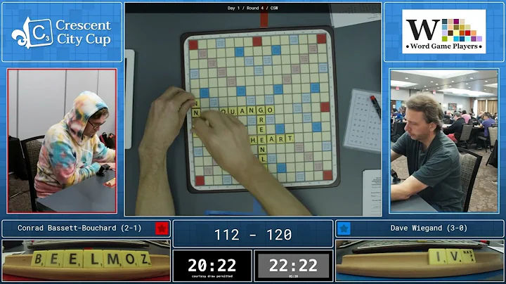 2023 Crescent City Cup Scrabble, Round 4: Conrad B...