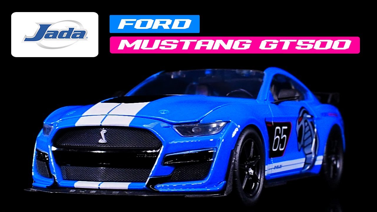 2020 Ford Mustang Shelby GT500 #65 "Ford Performance" Blue with Black 1/24 Diecast Model Car by Jada