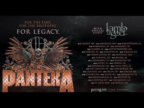 Pantera 2024 tour w/ Lamb of God announced - dates released!
