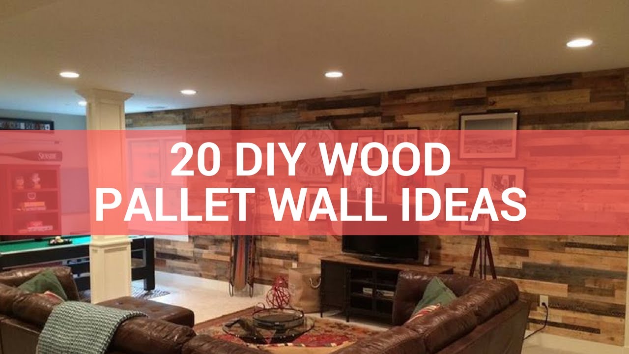 20 DIY Wood Pallet Wall Ideas - YouTube