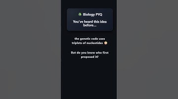 Who first proposed that the genetic code uses triplets of nucleotides?…🤔| Biology PYQ 2025-163