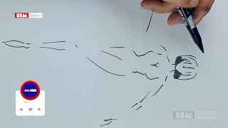 How to Draw Fashion Illustration Step by Step | Blue Evening Gown Design Tutorial | SSM Fashion