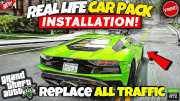 GTA 5 Real Life Car Pack 2025 😱 | Replaces All Cars with Real Brand Cars! 🔥