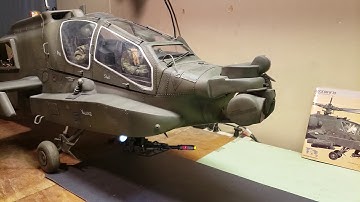 1/7 scale RC Ah64a Apache M230 and TADS animation