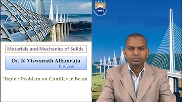 Problem on Cantilever Beam - Part - II by Dr. K Viswanath Allamraju