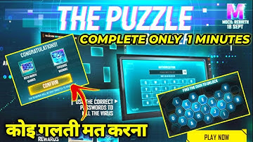HOW TO COMPLETE THE PUZZLE EVENT FREE FIRE | PUZZLE EVENT KAISE COMPLETE KAREN | FREE FIRE NEW EVENT