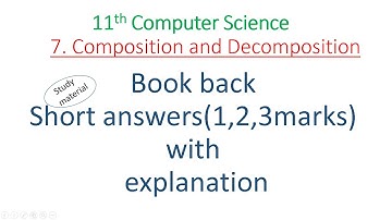 11th computer science chapter 7 | book back answers|short answer