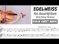 Free sheet edelweiss  sound of music violin sheet music