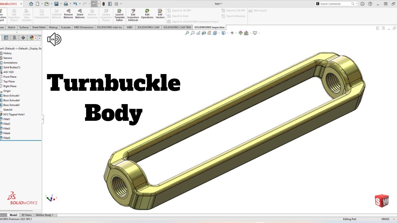 Урок по SolidWorks: рама с талрепом! SolidWorks