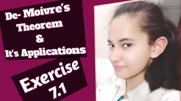 De-Moivres Theorem and its Problems|Trigonometry| Solved Questions|Exercise 7.1| in hindi