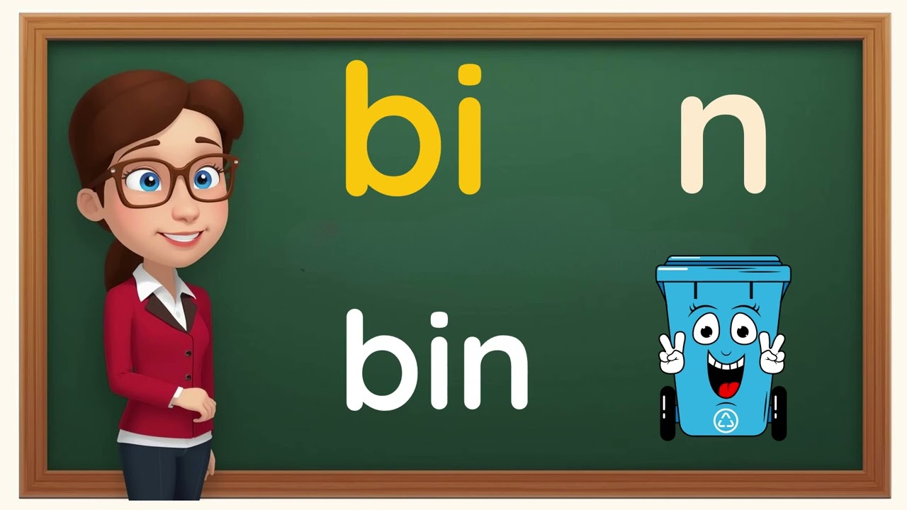 Learn to Read - 3-Letter Word ----- Short /Ii/ --- Letter Sound ----- Phonics for Kids