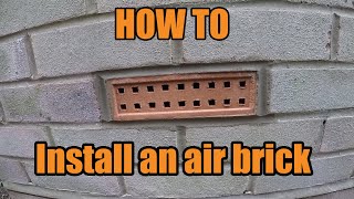 HOW TO install an air brick on existing wall or fireplace #diy #howto