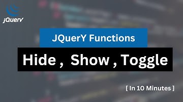 1- JQuery Hide/Show/Toggle Functions Practice | JavaScript (Jquery) | In 10 Minutes.#webdeveloping
