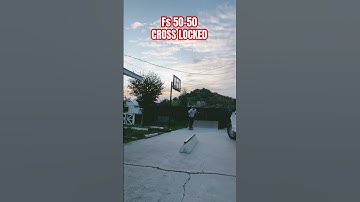 GOT IT 🔥!! Cross Locked 50-50 Round Rail! #skateboarding #learning #shorts
