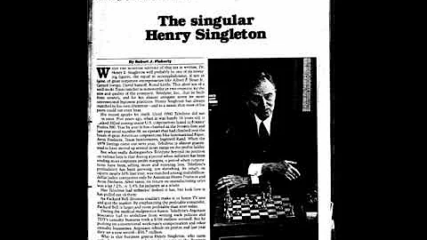 Henry Singleton Best Capital Allocator According t...