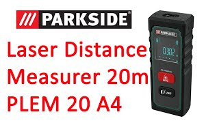 Parkside Laser Distance Measurer 20m PLEM 20 A4 - Measures Accurately to 22M #lasermeasure #parkside