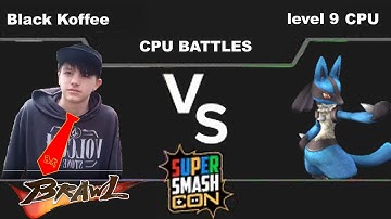 Ep25 Brawl Black Koffee(Donkey Kong) vs Level 9 CPU(Lucario)