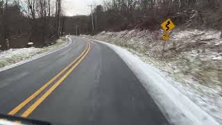 2025 12 11 - Snowy Road Conditions in West Virginia
