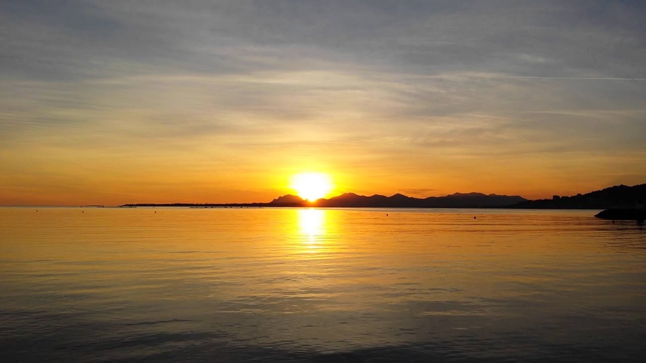 Coucher De Soleil à Juan Les Pins Youtube