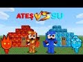 ATEŞ VE SU EV ŞANS BLOKLARI - Minecraft