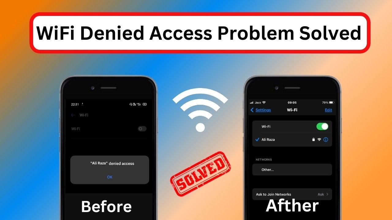 Wifi denied access problem how to fix wifi denied access to network