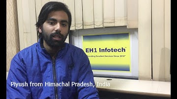 Android Training in Chandigarh feedback by Piyush about EH1-Infotech Cybersecurity