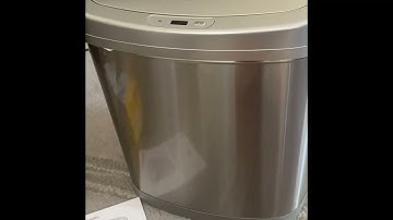 Amazon Basics Automatic Hands Free Stainless Steel Trash Can
