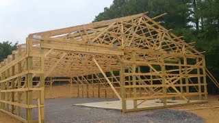 See a quick update on the New Pole barn progress. I had to use several pictures because the Amish crew do not want me to video 