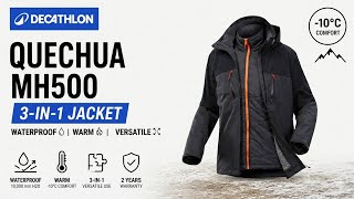Decathlon Quechua 3-in-1 Waterproof Hiking Jacket Review | MH500 Mountain (-10°C) 