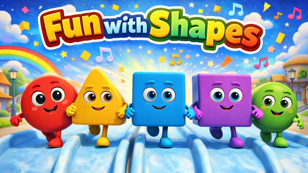 Fun with Shapes 🔵📐| Shapes Song for Kids | PlayKlix