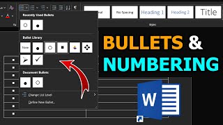 How to Add Bullets and Numbering Inside Tables in MS Word Easy Guide